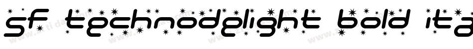SF Technodelight Bold Italic字体转换